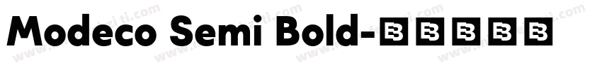 Modeco Semi Bold字体转换